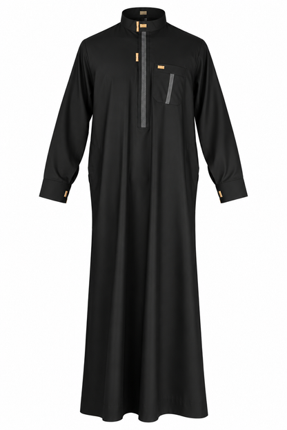Al Haramain Colored Thobe - With Cuff & Zipper