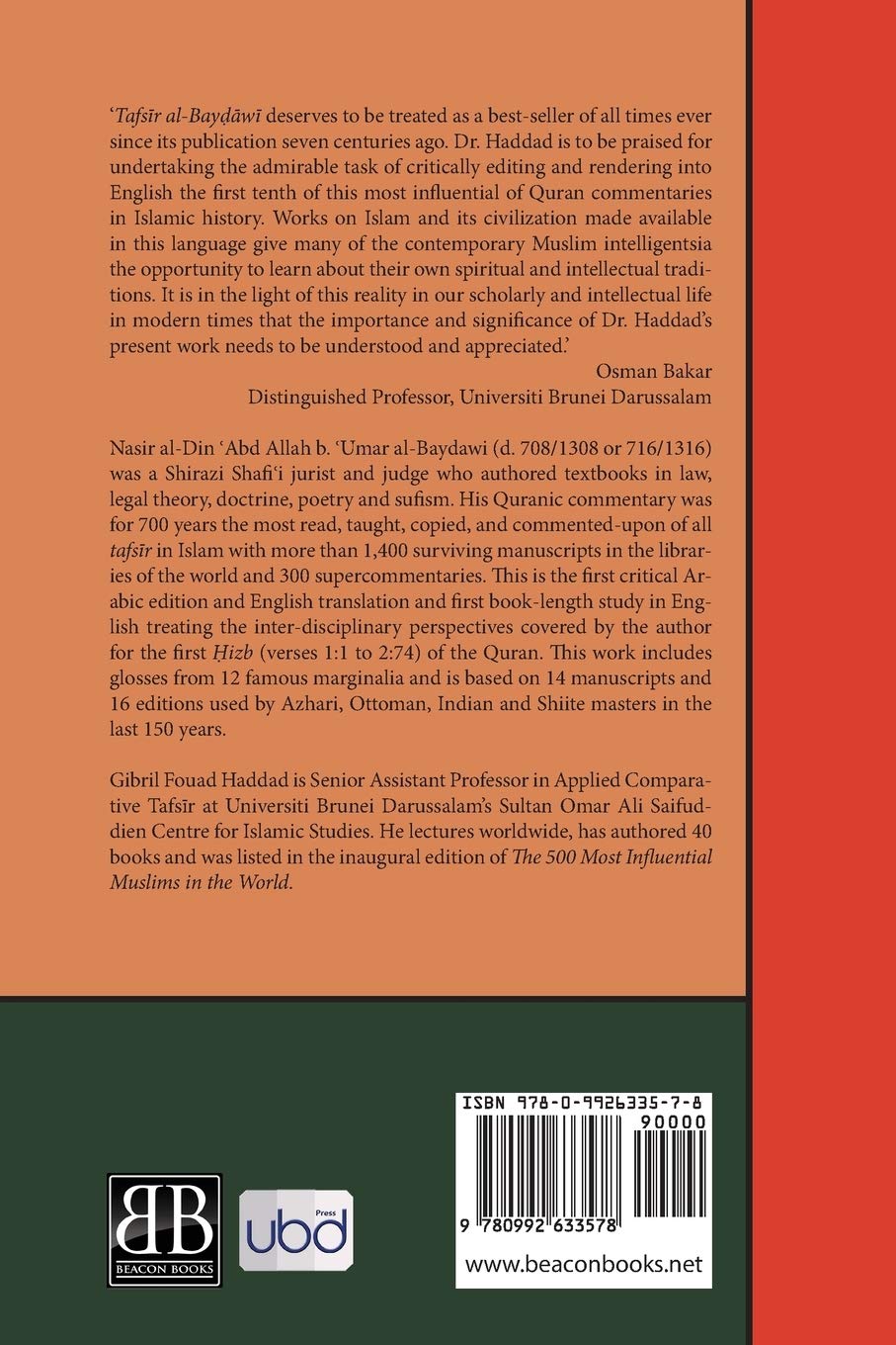 The Lights of Revelation and the Secrets of Interpretation: Hizb One of the Commentary on the Qurʾan by al-Baydawi