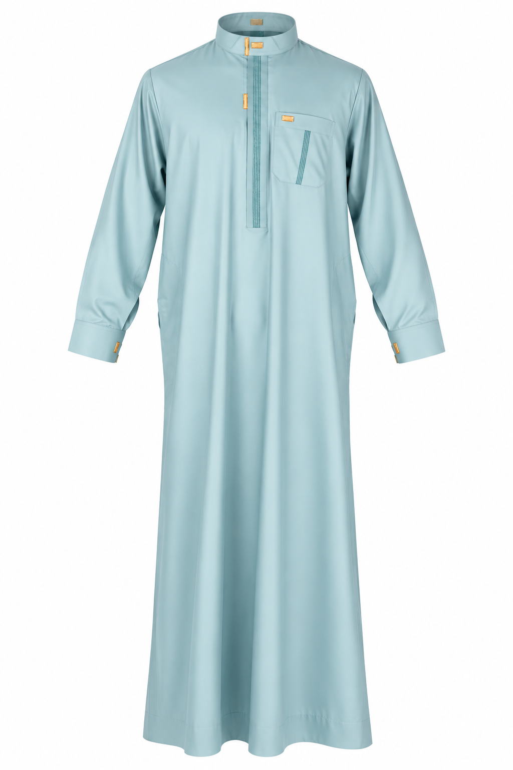 Al Haramain Colored Thobe - With Cuff & Zipper