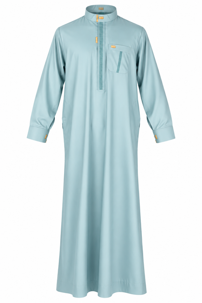 Al Haramain Colored Thobe - With Cuff & Zipper