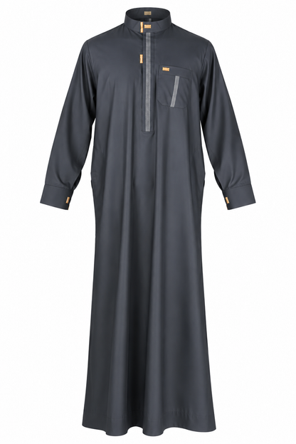 Al Haramain Colored Thobe - With Cuff & Zipper