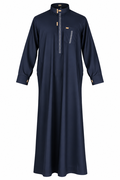 Al Haramain Colored Thobe - With Cuff & Zipper