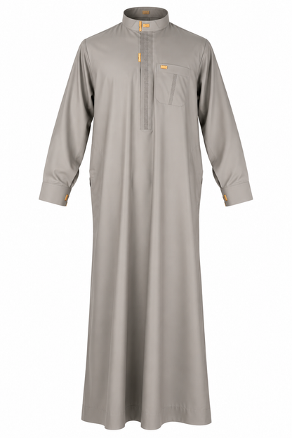 Al Haramain Colored Thobe - With Cuff & Zipper