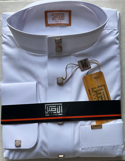 Al Aseel White Thobe - With Cuff