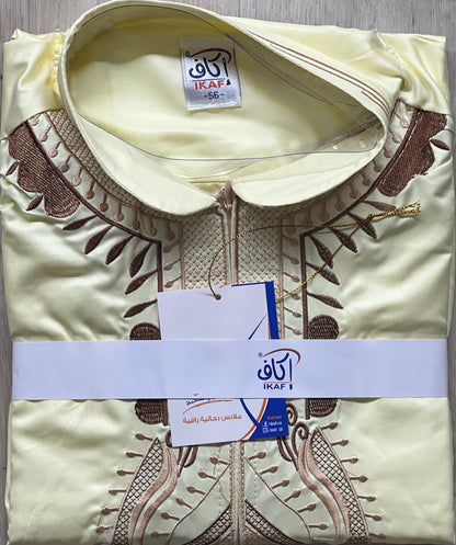 Ikaf Colored Thobe - With Embroidery