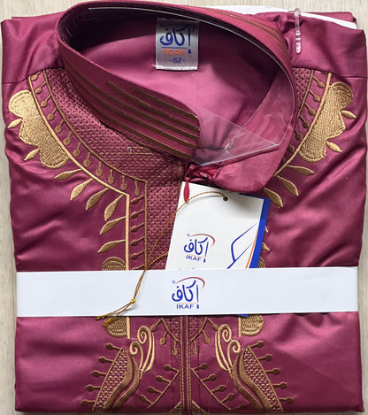 Ikaf Colored Thobe - With Embroidery