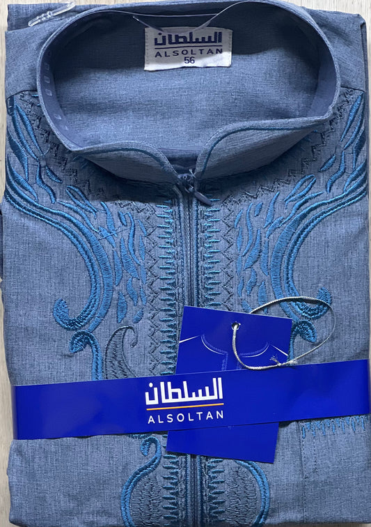 Al Soltan Colored Thobe - With Embroidery