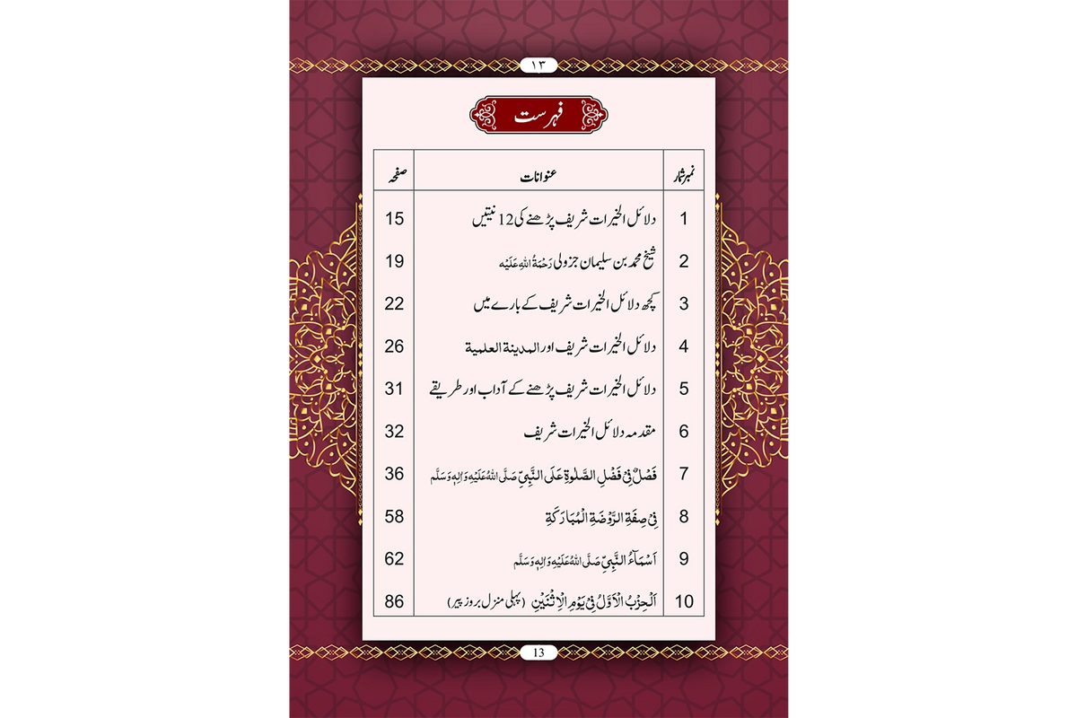 Dalail al-Khayrat - دلائل الخيرات