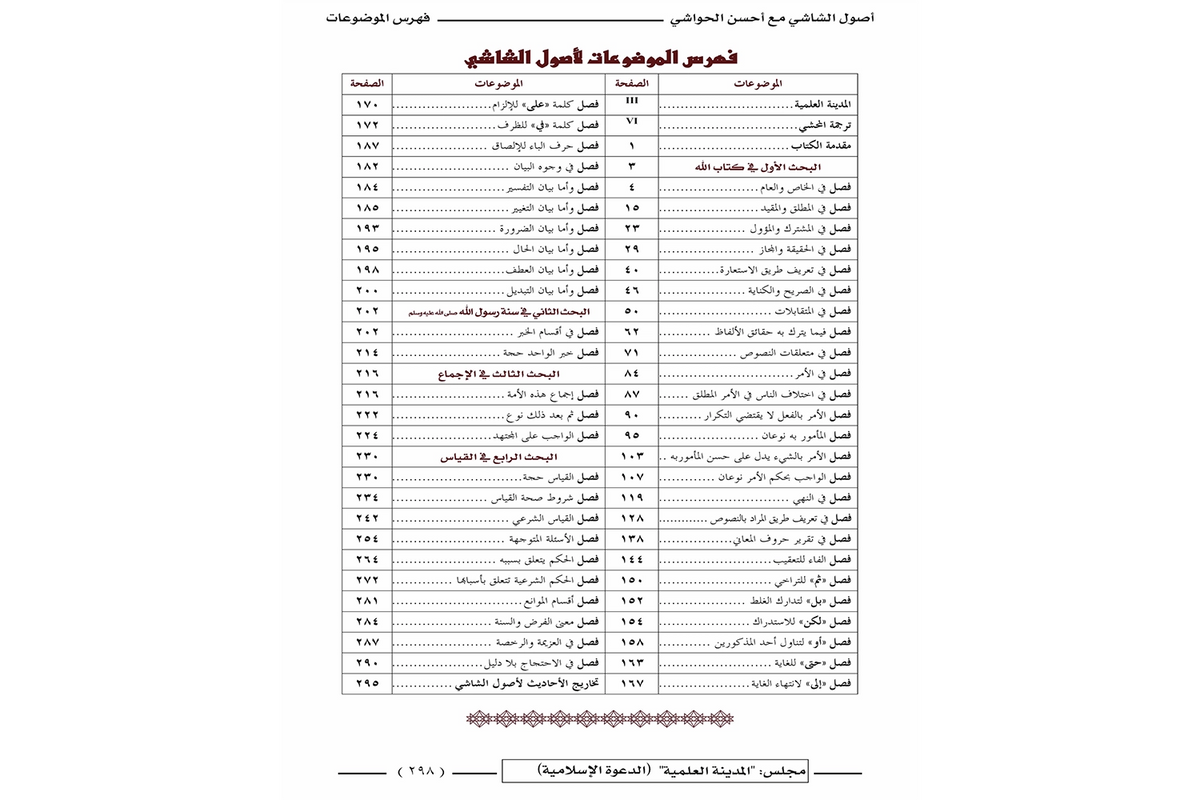 Usul al-Shashi - أصول الشاشي